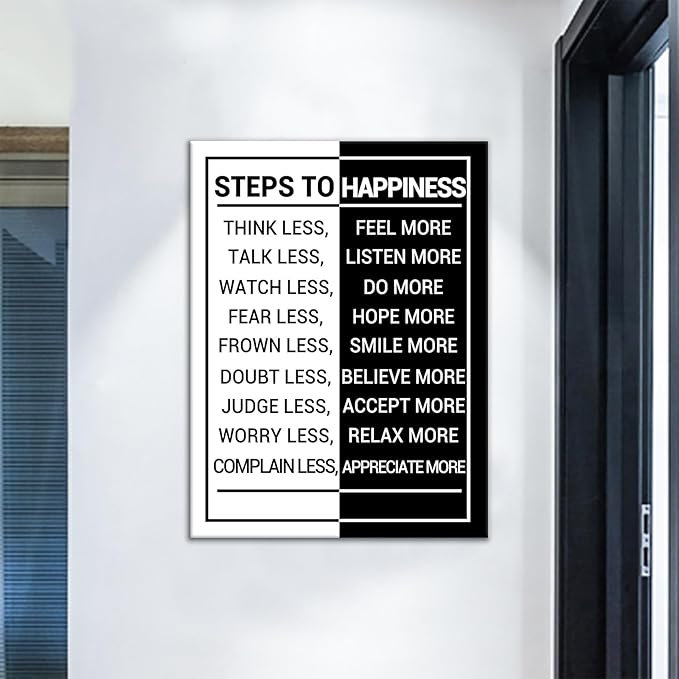 Inspirational Canvas Wall Art Picture Painting Motivational Poster Print Artwork Positive Theme Wall Decor for Modern Home Living Room Office Workplace Artwork Stretched and Framed [30''Wx 40''H]