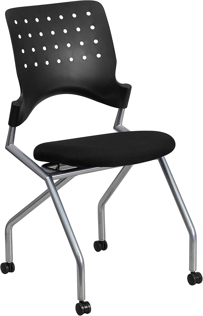 Flash Furniture Galaxy Mobile Nesting Chair with Black Fabric Seat