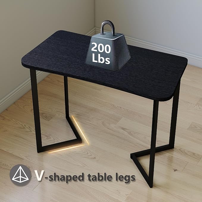 Computer Desk 40 Inch Small Table for Office,Modern Simple Style Writing Study Work Gaming Table for Home Office (Black)