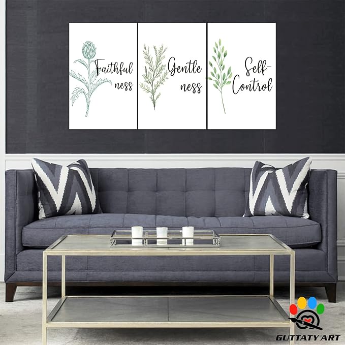 Office Wall Art-3 Panel Motivational Canvas Art for Home & Office, Positive Quote Art, Entrepreneur Poster Frame - 20'x30'x3Pcs