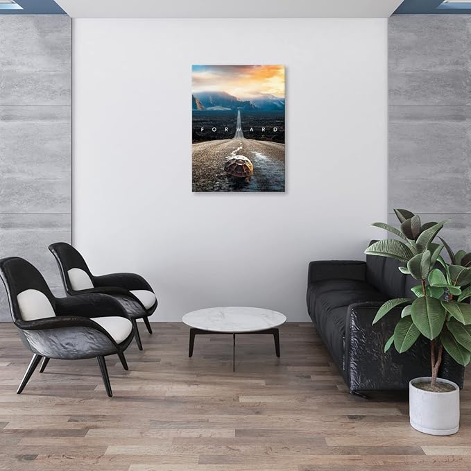 Motivational Canvas Wall Art Entrepreneur Forward Poster Print Decorations Decor for Office Living Room and Bedroom (18" W x 24" H)