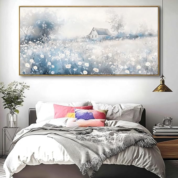 landscape Abstract Wall Art For Living Room Large Size Framed Canvas Wall Art Abstract Wall Decor Abstract Art Paintings Modern Artwork Decor for Bedroom Bathroom 40X20in