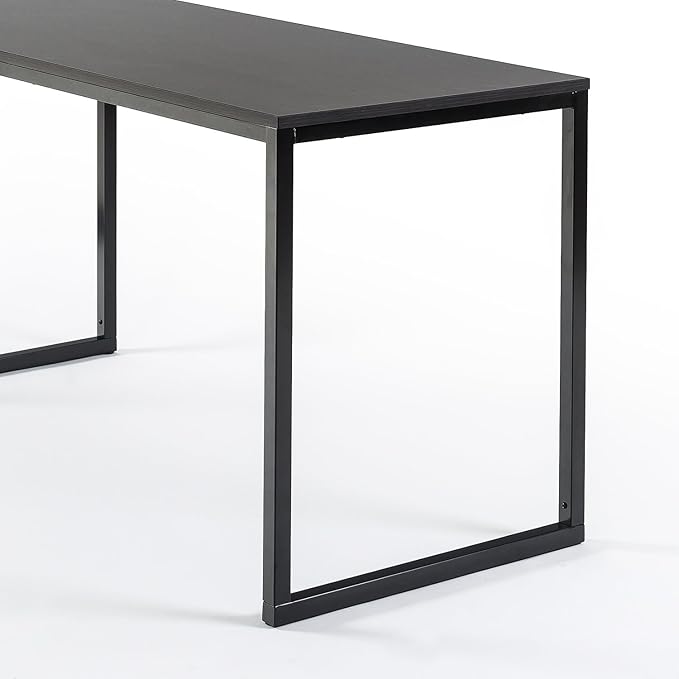 Zinus Jennifer 55 Inch Black Frame Desk/Computer Workstation/Office Desk/Easy Assembly, Deep Espresso