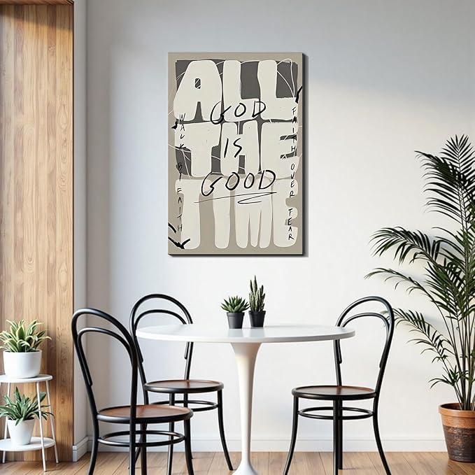 Retro Black White Motivational Framed Canvas Wall Art Positive Quote Wall Decor for Home Office Gym Bedroom Living Room Classroom Made in USA