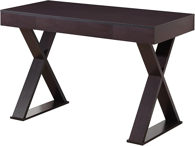 Techni Mobili Trendy Writing Desk with Drawer, Espresso