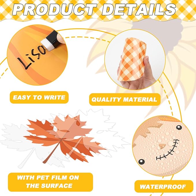 gisgfim Fall Thanksgiving Classroom Bulletin Board Decorations Set Autumn Cutest Pumpkins in The Patch Cutouts Fall Harvest Truck Maple Leaves Bulletin Board Decor for School Home Chalkboard Wall