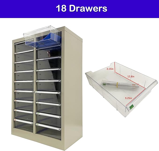 INTSUPERMAI Office Drawer Storage Cabinets Office Cabinet Storage Organizer Document Cabinets File Cabinet 18 Drawers Metal Document