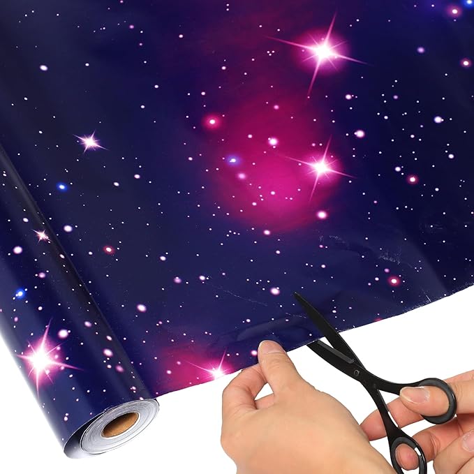 Tenceur Bulletin Board Paper 24 Inch x 100ft Fade Resistant Paper Roll for Classroom Decor(Starry Sky)
