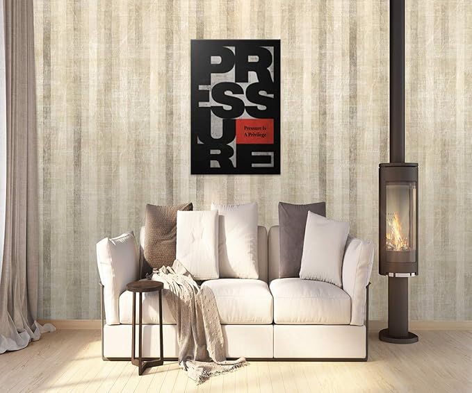 Yatsen Bridge Inspirational Canvas Painting Wall Art, Pressure is a Privilege Motivational Quote Picture Art Print, Modern Home Office Wall Decor Stretched and Framed Ready to Hang - 24x36 inches