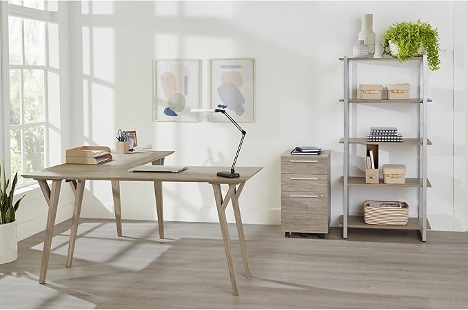 Realspace® Trezza 19" D Vertical 3-Drawer Mobile File Cabinet, Light Oak