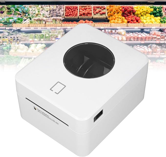 Marhynchus Thermal Label Printer, High Speed Shipping Label Printer with Sensors and Large Paper Capacity, Versatile Sticker Printer for Supermarkets, Warehouses, Offices (US Plug)