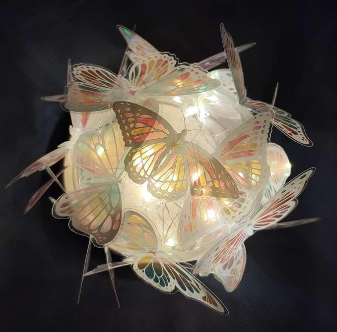 Butterfly ambiance Lamp, Bedside Decorative Small Table lamp, DIY Butterfly Lamp, Battery Powered Night Light, Gift for Daughter's Mother