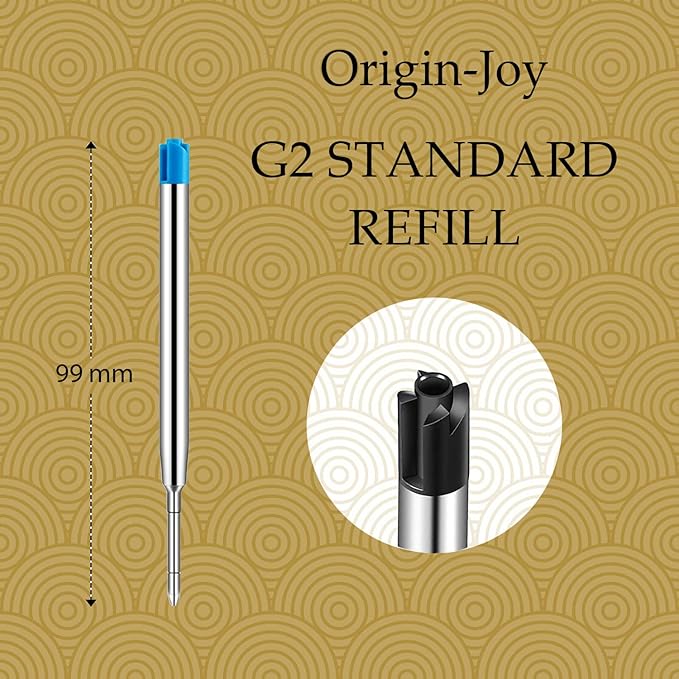 Origin-Joy 30 PCS Ink Pen Refills, Replaceable Ballpoint Pen Refills, 1mm Medium Tip (Blue)