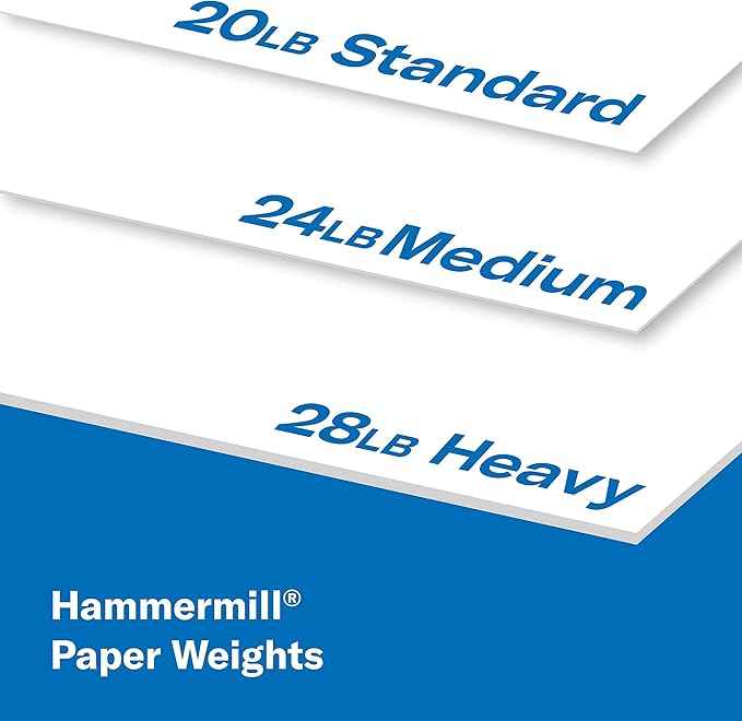 Hammermill Printer Paper, Fore Multipurpose 20 lb Copy Paper, 8.5 x 11-96 Bright, Made in the USA, 103267C (10 Ream, 5000 Sheets Total)