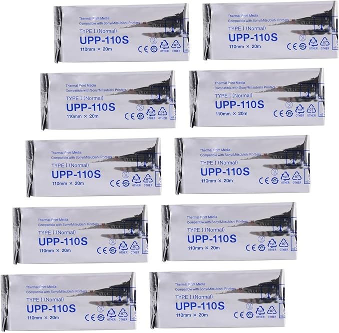 Ultrasound Paper UPP-110S Ultrasound Film/Media 10 Rolls,Type I Thermal Print Film/Media