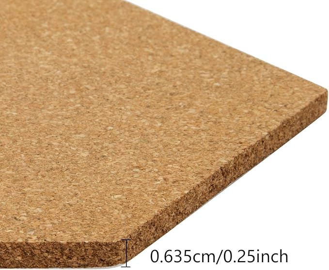 HBlife Hexagon Cork Board Tiles 10 Pack Self-Adhesive Corkboards for Wall Pin Board Decorative Bulletin Board for Office Home Kitchen with 50 Multi-Color Push Pins