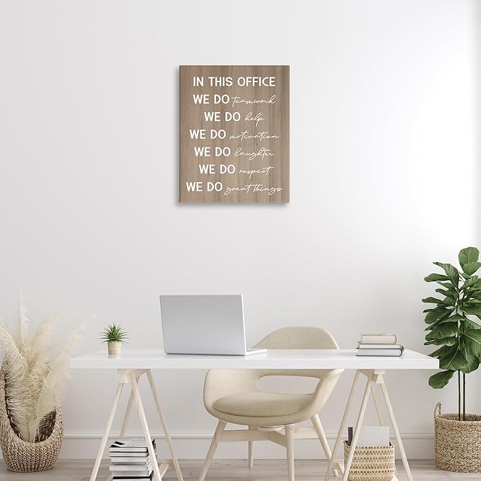 Stupell Industries In This Office Motivational Canvas Wall Art Design by Daphne Polselli, 24 x 30