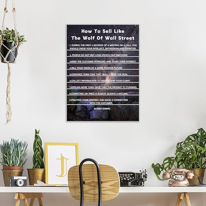 Motivational Canvas Poster Wall Art Home Decor Inspirational Entrepreneur Quotes Picture Print Positive Painting Artwork for Bedroom Office Workplace Holiday Stretched and Framed [18''Hx24''W]