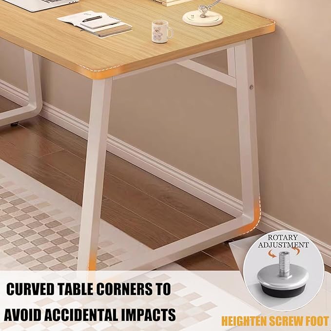 Modern Desk 31.5 Inch Computer Table Simple Style Office Writing Desk Industrial Office Table Natural