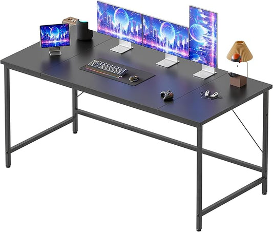 Mericonia 55 inch Computer Desk, Gaming Desk for Small Spaces, Modern Simple Style Table for Home Office, Study Student Writing Table