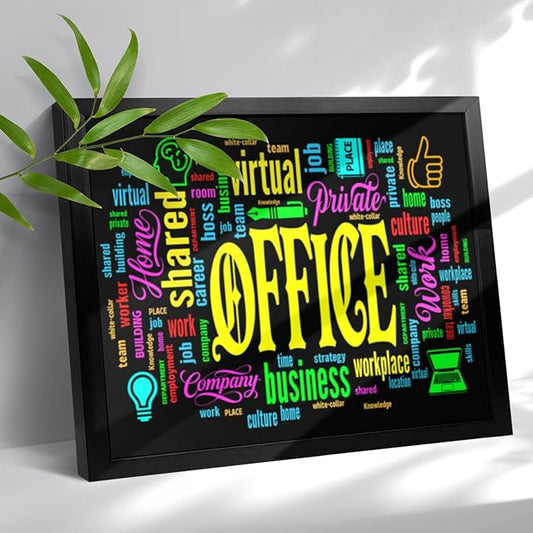 Inspirational Wall Art for Office Wall Decor for Office Motivational Quotes Canvas Prints Artwork Black Framed Contemporary Home Workspace Desk Decorations 12x16 Inch