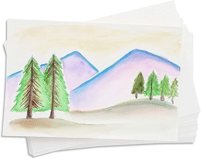 Paper Junkie Blank Watercolor Postcards - 50 Pack, 4 x 6 in, White - Blank Postcards for Mailing & Watercolor Paper Cards
