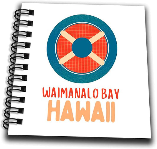 Mini Notepad 4 x 4 inch - Waimanalo Bay Hawaii Travel Prints Remembrance Gift 3dRose - Rosette - Hawaii Beach