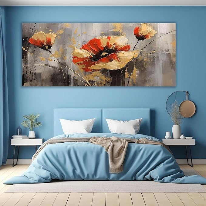 VOCBAN Art For Office Grey Wall Decor Artwork Poster Paintings Canvas Picture Painting Canvas Prints Office Kitchen Home Bedroom Wall Decor-40x80cm(16x32in) Framed