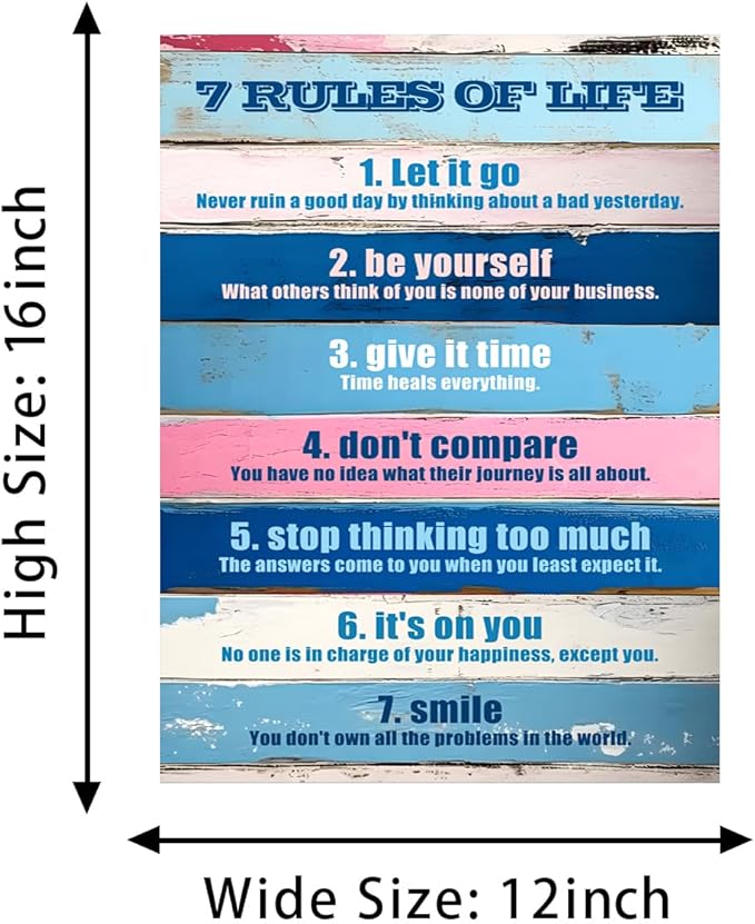 Novatique Inspirational Quotes Wall Art Motivational Poster Wall Decor Inspiring Positive Quotes Wall Art for for Home Office Living Room Bedroom,12 x 16inch