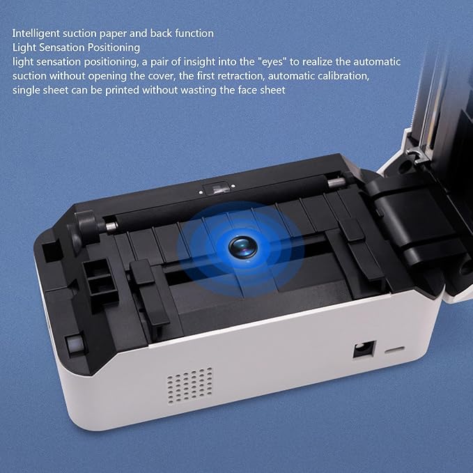 ZJchao Express Printer Professional USB Interface High Efficiency Thermal Label Printer for Office Business Home (US Plug)