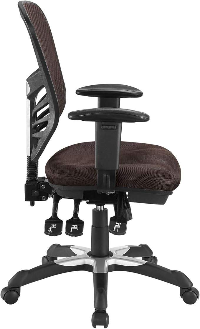 Modway Articulate Ergonomic Mesh Office Chair in Brown