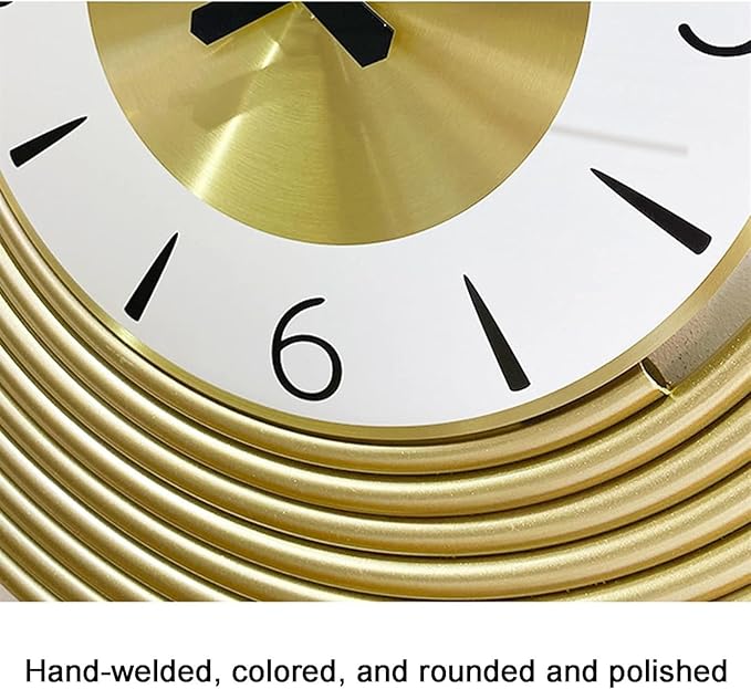 Wall Clock 3D Wall Clocks, Modern Metal Creative Quartz Clock Silent Non Ticking Large Home Decoration Wall Clock,for Home Kitchen Living Room Office Clock (One Color 48X58CM)