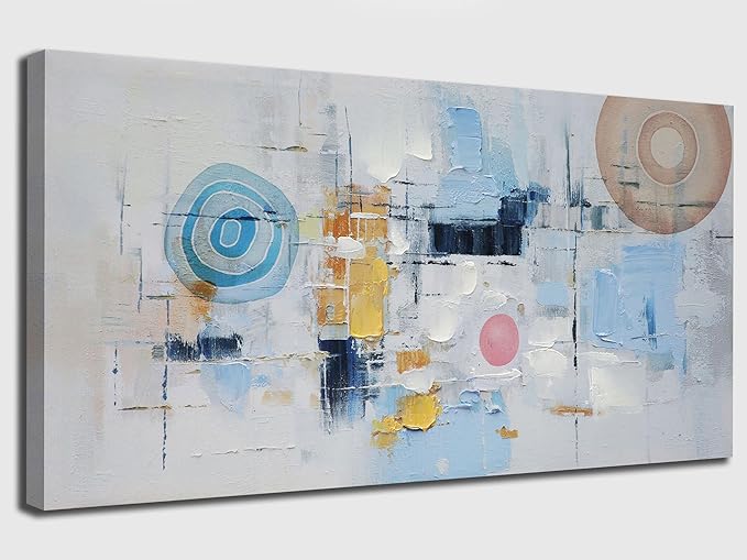 Arjun Abstract Wall Art Canvas for Living Room, Abstract Art Wall Decor Modern Large Framed, Wall Art for Mens Room Textured Painting, Bedroom Picture Dining Room Artwork Office Home 40"x20"