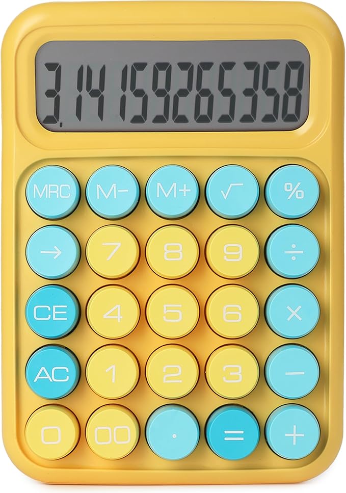 Mr. Pen- Mechanical Switch Calculator, 12Digits, Large LCD Display, Sunlit Shades, Calculator Big Buttons, Mechanical Calculator, Calculators Desktop Calculator, Cute Calculator, Aesthetic Calculator