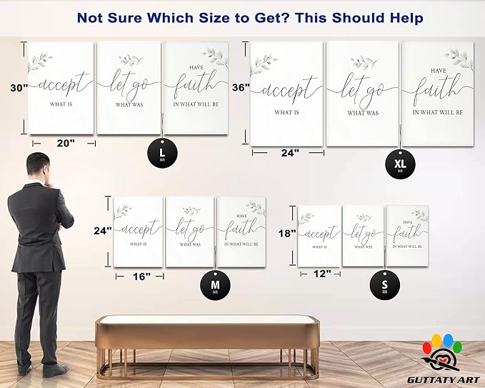 Office Wall Art-3 Panel Motivational Wall Art, Inspirational Quotes Canvas Art for Home Office Wall Decor,Positive Quote Wall Decor, Entrepreneur Words Poster Frame for Company Wall Decor 24”x36”x3Pcs