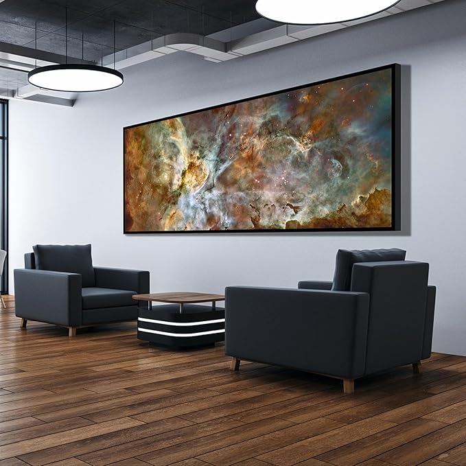 ZHMANLUCK Large Picture Painting Artwork for Office Wall Decor Poster And Print Wall Art Museum Picture For Room Decoration 50x100cm/(20x39inch) with-Black-Frame