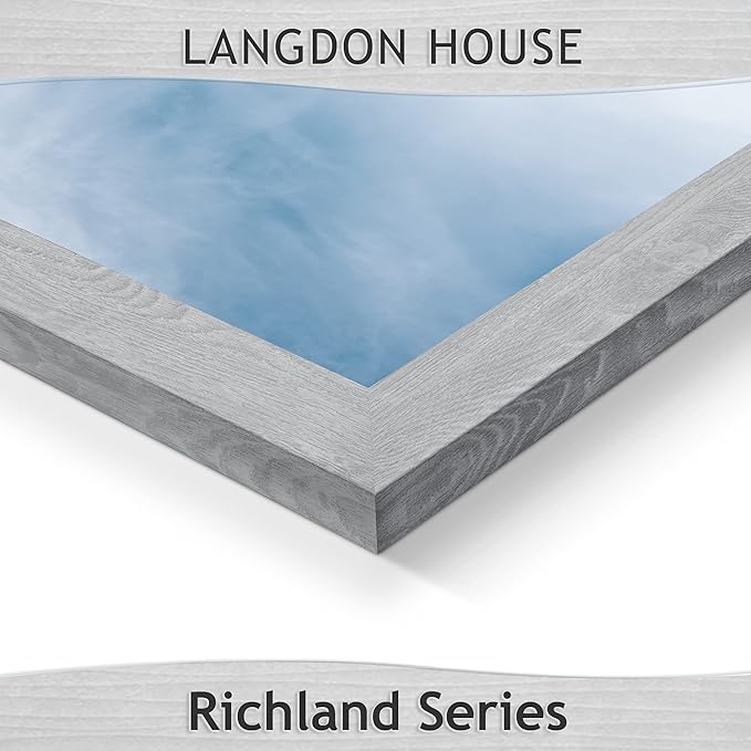 Langdon House 4x6 Picture Frames (Ash Gray, 6 Pack) Woodgrain Style, Richland Collection