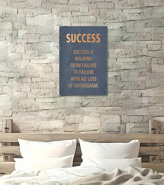 Novatique Inspirational Wall Art Motivational Canvas Wall Art Inspirational Entrepreneur Quotes Poster Print Artwork Painting for Bedroom Office,12 x 16inch
