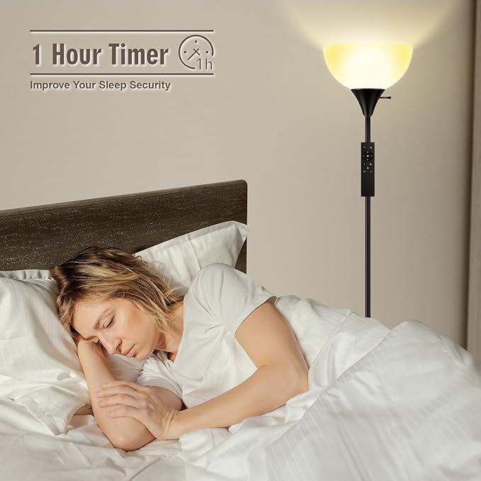 Floor Lamps for Living Room, 71'' Torchiere Floor Lamps with Remote, 2700K-6500K Colors Temperature & Brightness Adjustable, 10W/1200LM Bright Dimmable Floor Lamp,Tall Standing Lamp for Bedroom/Office