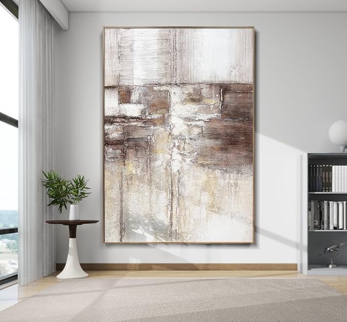 BrightA Autumn Forest River Large Artwork for Wall Large Wall Art for Living Room Hallway Living Room Wall Decor 55.1"x78.7"
