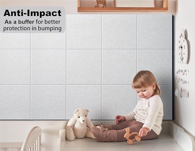 Felt Wall Tiles Bulletin Board Large Cork Board Alternative 12 Pack 11.81”x11.81”x0.47” Felt Pin Board Tack Board with Safe Removable Adhesive Tabs for Home Office School 48x36(Light Camel)