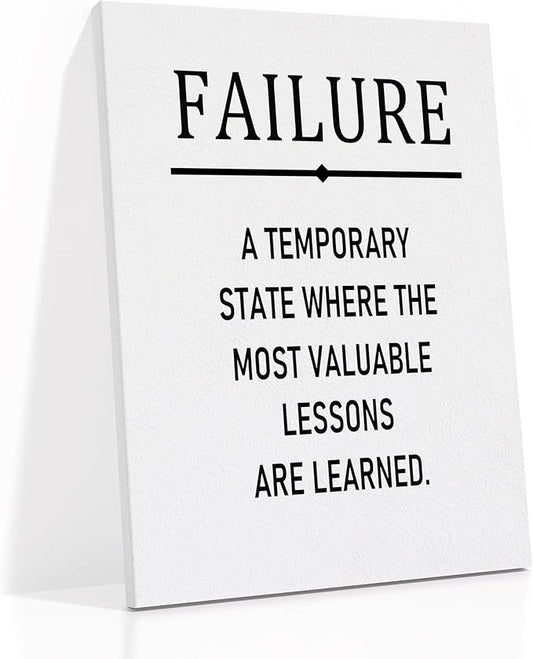 Inspirational Poster Wall Art Office Decor Motivational Quotes Print on Canvas Positive Theme Picture Painting Artwork for Modern Home Living Room Gym Wall Decoration Ready to Hang [24''Wx36''H]