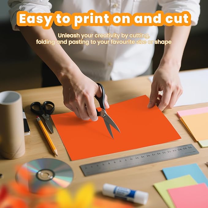 Orange Cardstock 8.5 x 11 Card Stock 200GSM Cover Cardstock for Printer,Copy Card Stock Paper for Printing, 40 Sheets Orange Paper for Invitations,Gift Tags,DIY Card, Art, Drawing,Crafts,Invitations