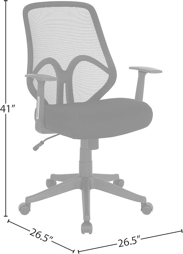 Flash Furniture Salerno Series High Back Black Mesh Office Chair with Arms