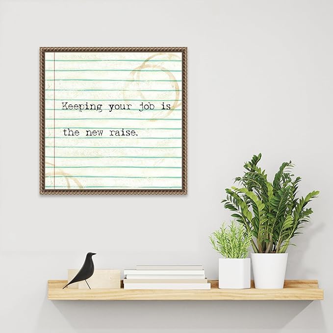 Amanti Art Framed Canvas Wall Art 16x16 Office Snark III by Studio W, Framed Wall Art Canvas, Humor Artwork, Traditional Decor, Small Poster Painting for Living Room, Bedroom, Bathroom, Kitchen,