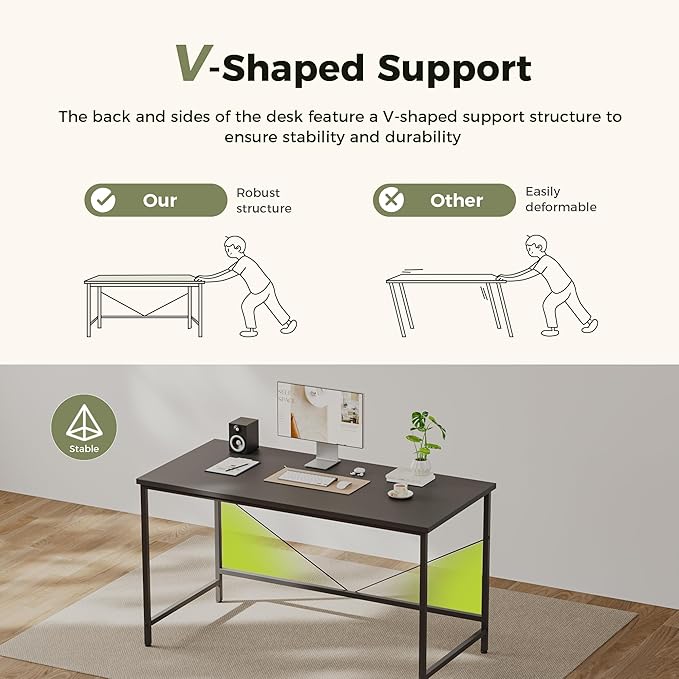 Mericonia 32 inch Computer Desk, Gaming Desk for Small Spaces, Modern Simple Style Table for Home Office, Study Student Writing Table