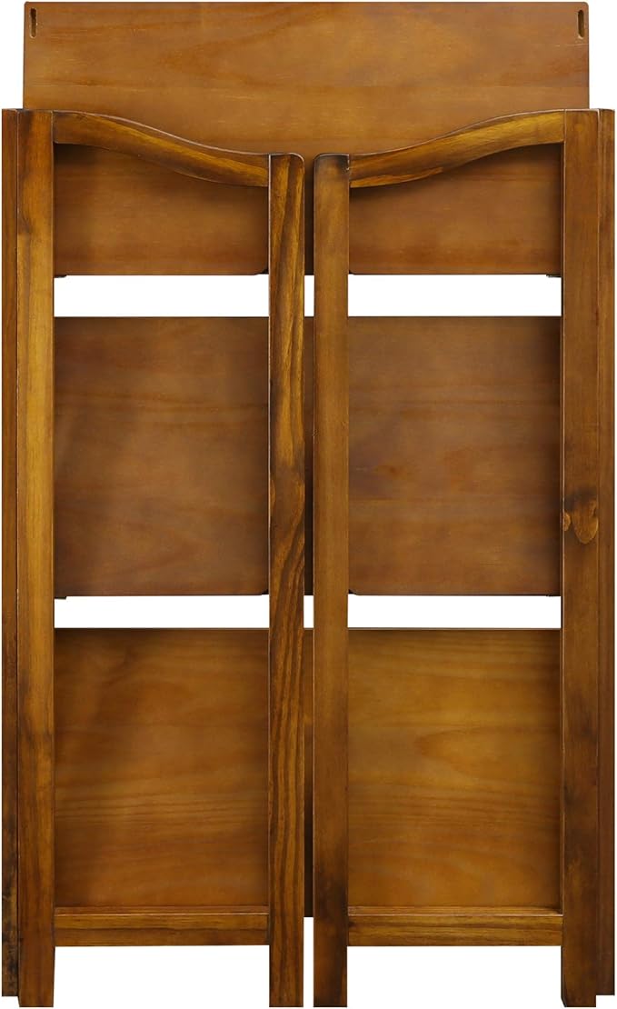 Casual Home Stratford 3-Shelf Folding Bookcase-Warm Brown