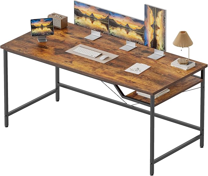 Mericonia 55 inch Computer Desk, Gaming Desk for Small Spaces, Modern Simple Style Table for Home Office, Study Student Writing Table