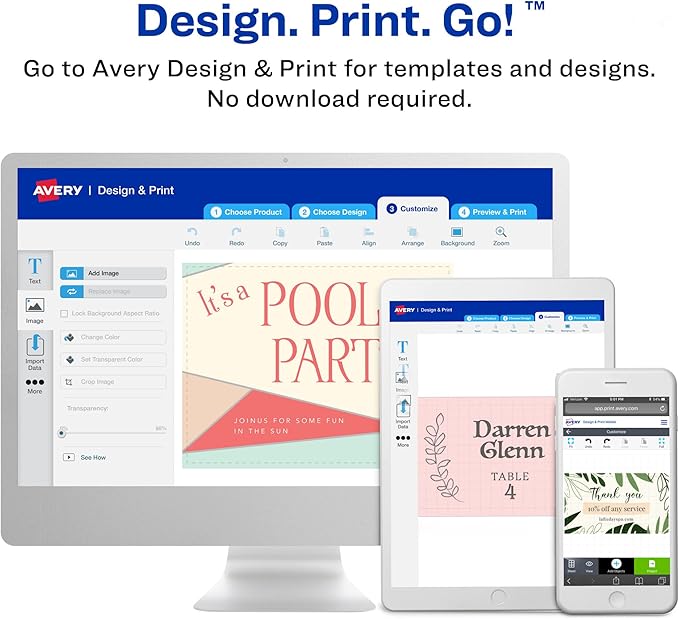 Avery Printable Tri-Fold Brochures with Mailing Seals, 8.5" x 11", Matte White, 100 Blank Brochure Paper for Inkjet Printers (08324)