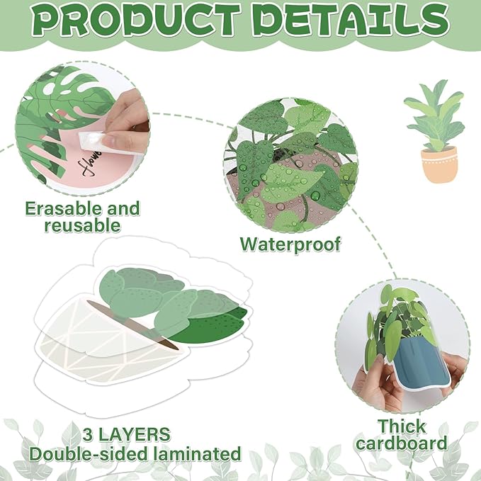 Spring Plant Bulletin Board Decorations Greenery Classroom Decor Motivational Bulletin Board Set Things You Can Grow Positive Potted Cutouts for Back to School Library Wall Door Decor Teacher Supplies